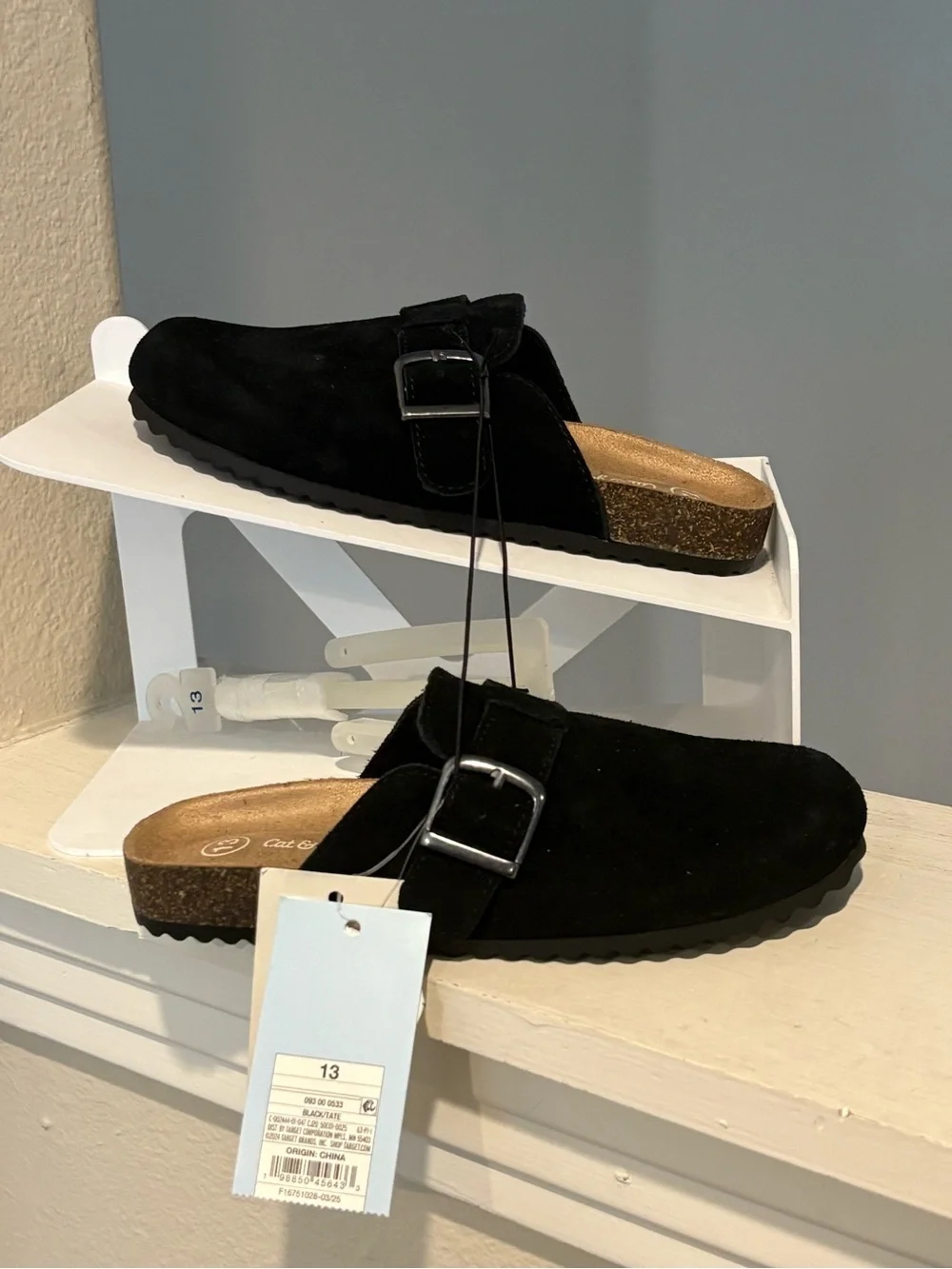 NEW— Toddler Black Berlin Clogs – Cat & Jack Little Girls Size 13